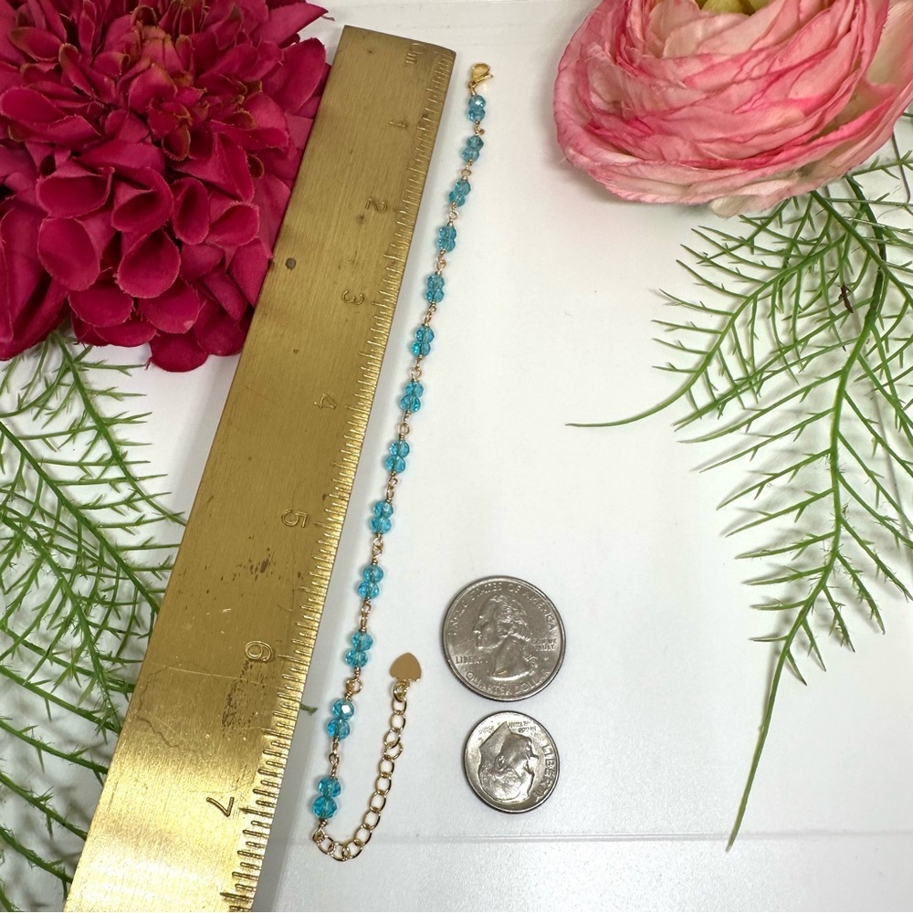 NEW⚜️ Blue Crystal Hand Linked Bracelet - Picture 4 of 5